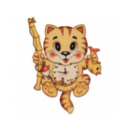 Orologio Mov. Occhi Gatto Pescatore - Bartolucci