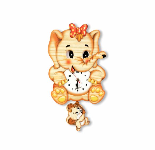 Orologio Mov. Occhi Elefante - Bartolucci
