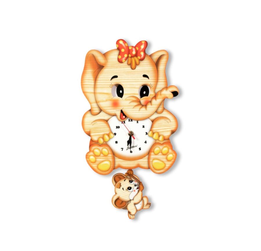 Orologio Mov. Occhi Elefante - Bartolucci