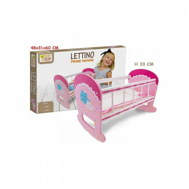 Letto per Bambole In Legno