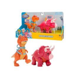 Dino ranch set dinosauri deluxe, inclusi 2 dinosauri articolati: biscuit e angus